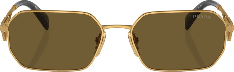 Prada 0pr A51s Geometric Gold Metal Frame Sunglasses