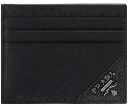 Prada Prada Black Calf Leather Bos Taurus Wallet