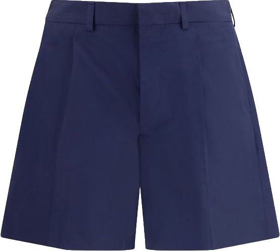 Prada Prada Blue Cotton Bermuda Shorts