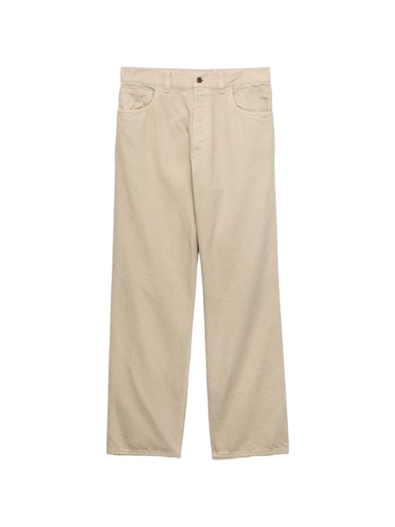 Prada Wide-Leg Casual Pants With Classic Five-Pocket Styling