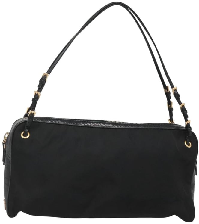 Prada Prada SHOULDER BAG NYLON BLACK GOLD medium