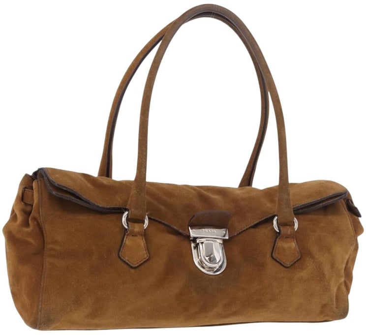 Prada Prada Pushlock Tote Suede