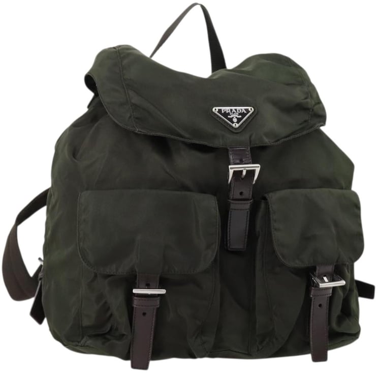 Prada Prada Corsaire Backpack Embroidered Quilted Denim Medium