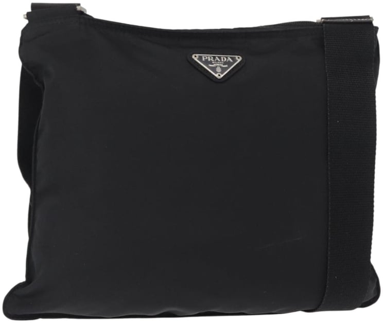 Prada Prada Zip Messenger Bag Tessuto Medium