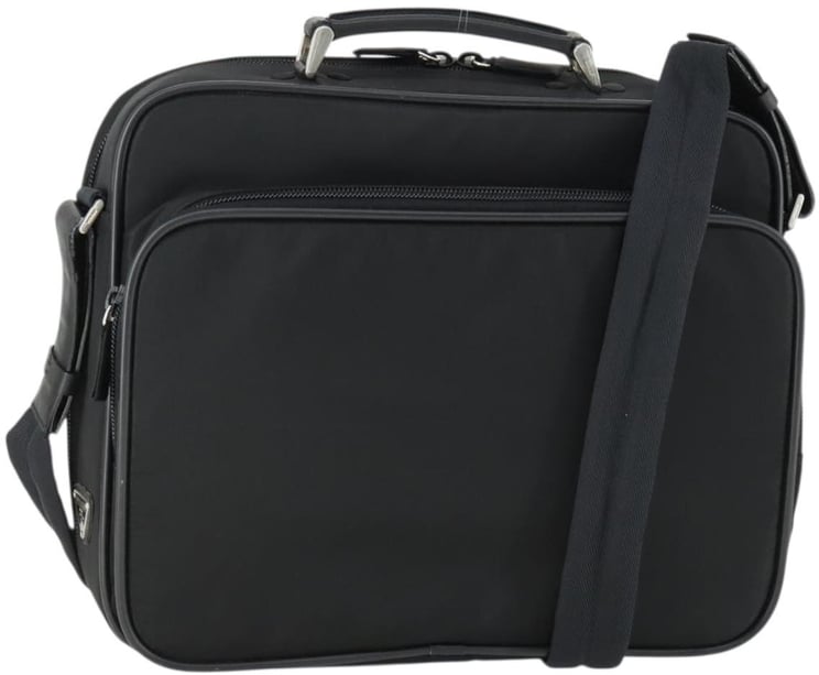 Prada Prada Convertible Front Pocket Briefcase Tessuto with Saffiano Leather