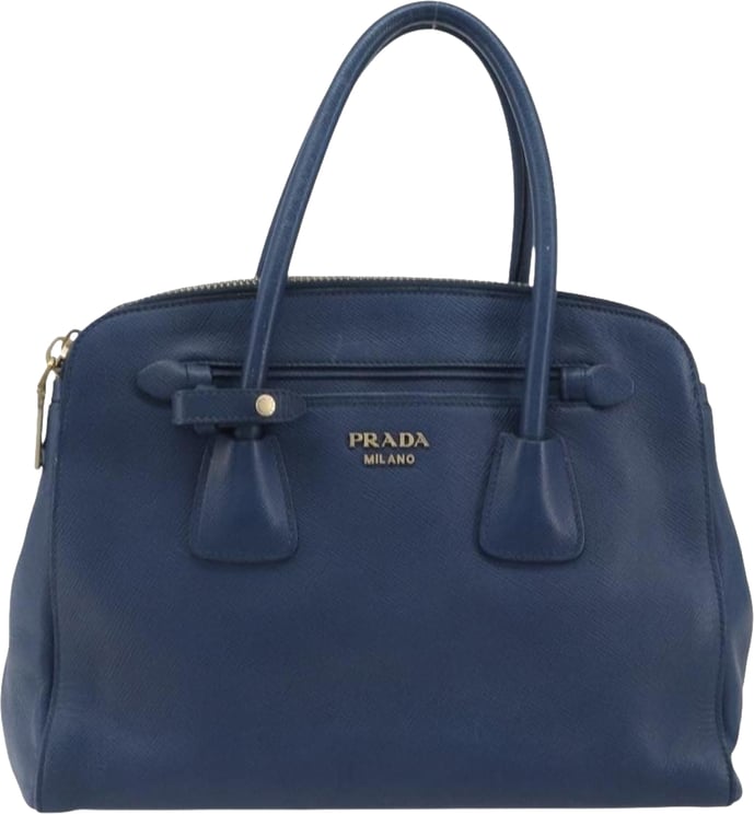 Prada Prada Cuir Frame Double Zip Tote Saffiano Leather Large