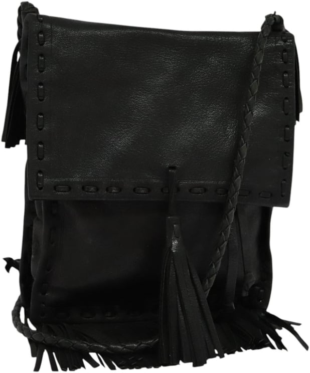 Prada Prada Fringe Flap Crossbody Bag Leather