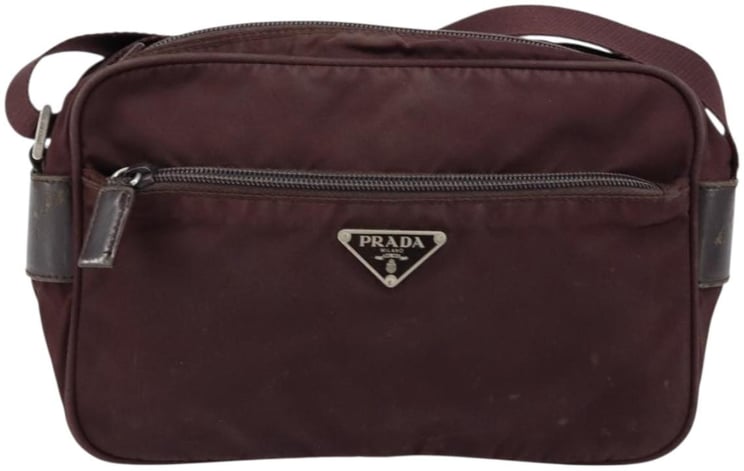 Prada Prada Front Pocket Crossbody Bag Tessuto Small