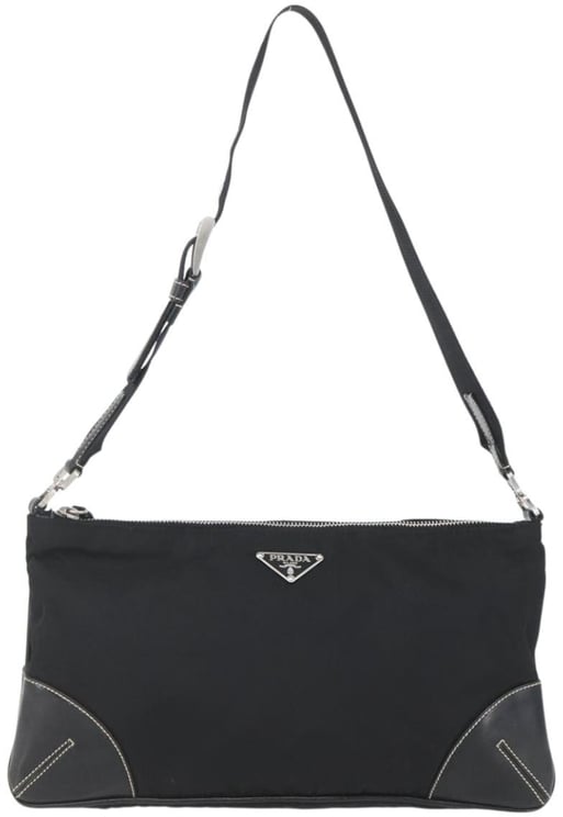 Prada Prada Belted Shoulder Bag Tessuto with Leather Small
