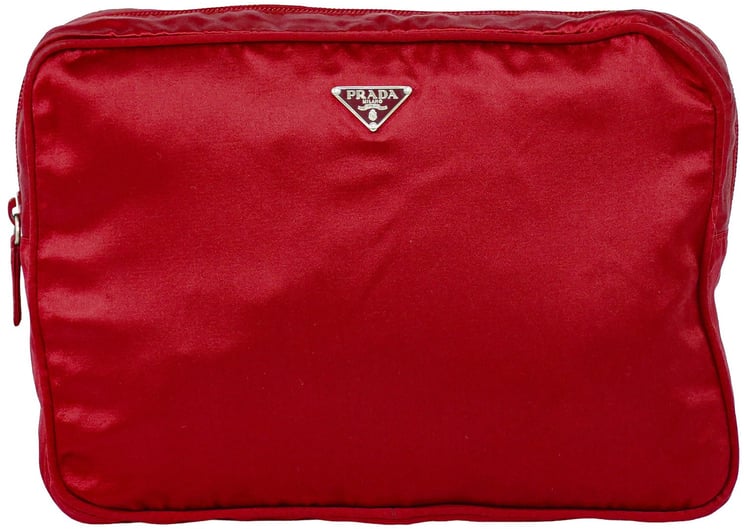 Prada Prada Zip Around Toiletry Bag Silk