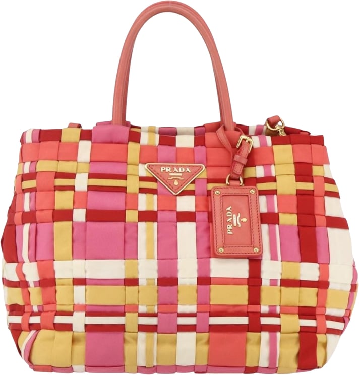 Prada Prada Open Convertible Tote Woven Tessuto Medium