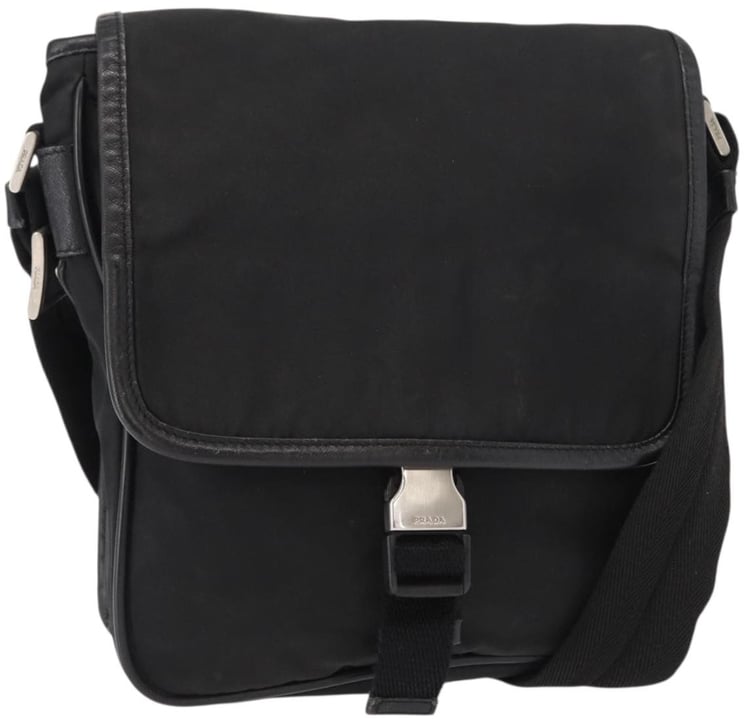 Prada Prada Logo Flap Messenger Bag Tessuto Small