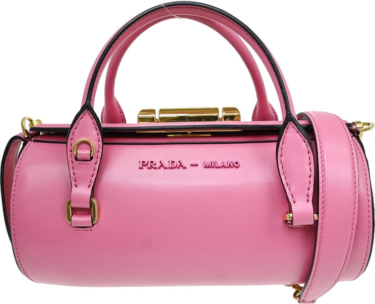 Prada Prada Double Handle Satchel Vitello Daino Large