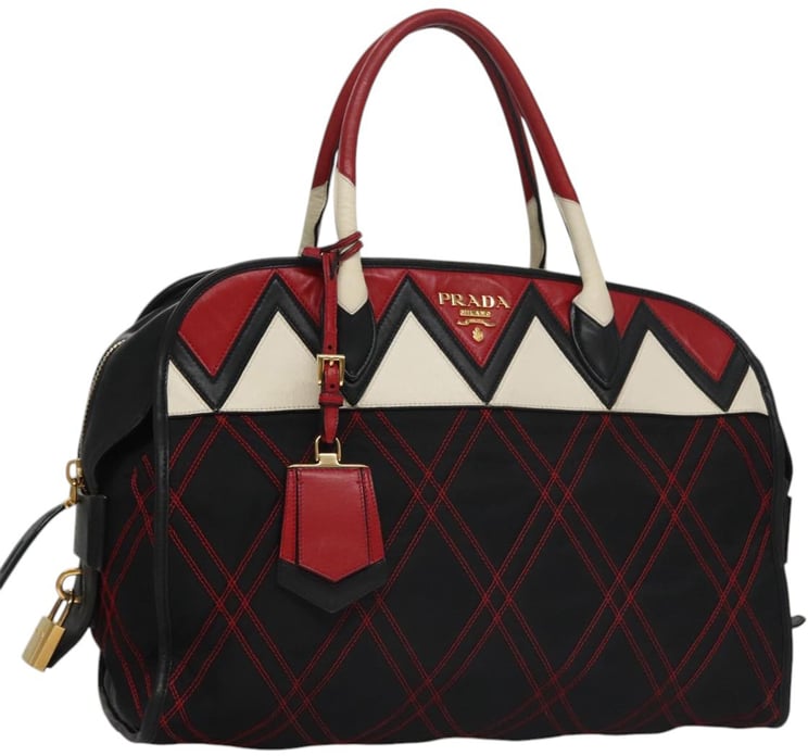 Prada Prada Convertible Boston Bag Vitello Shine Medium