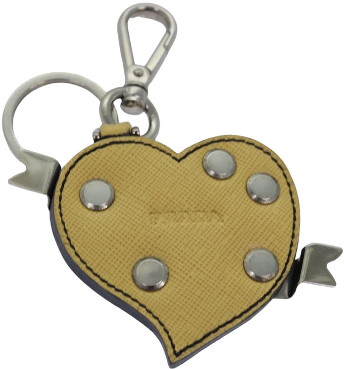 Prada Prada Charm Logo Key Ring Saffiano Leather
