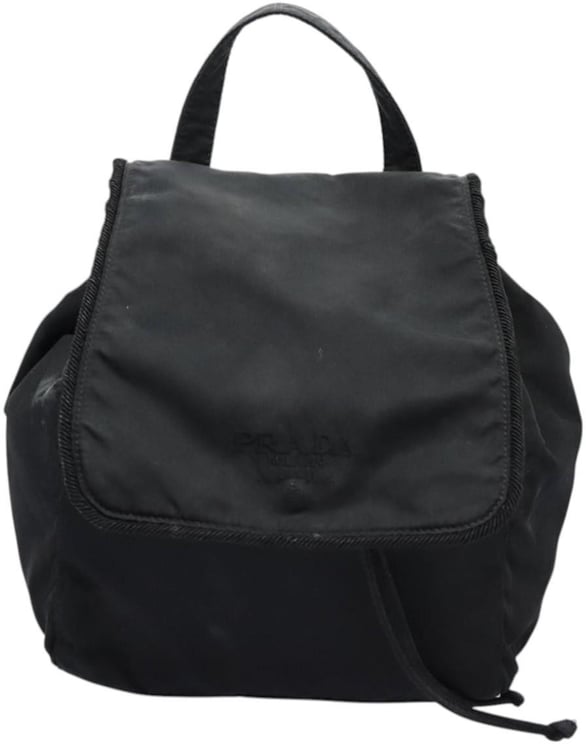 Prada Prada Flap Drawstring Backpack Tessuto Small