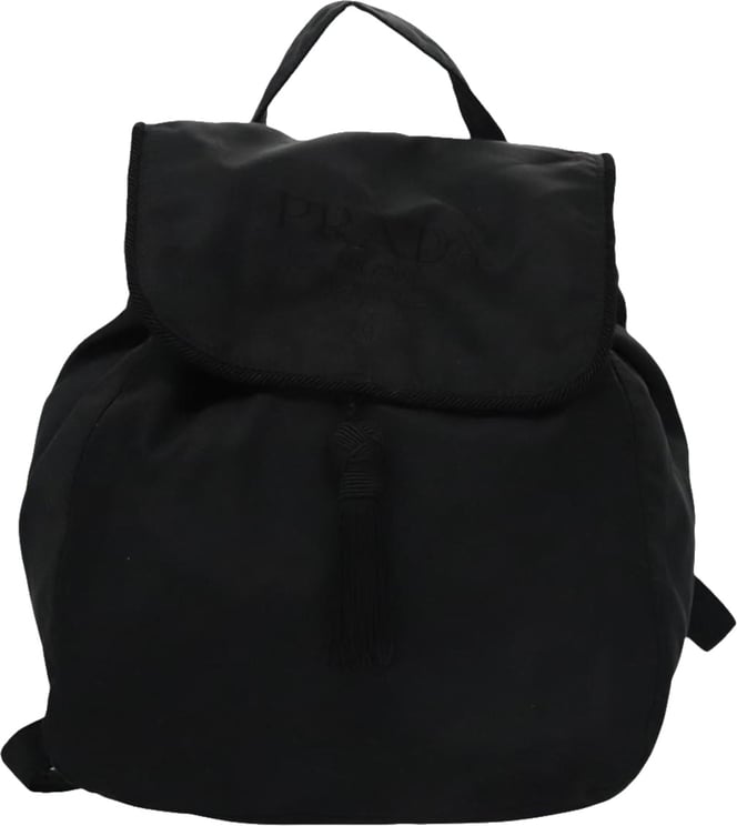Prada Prada Flap Drawstring Backpack Tessuto Small