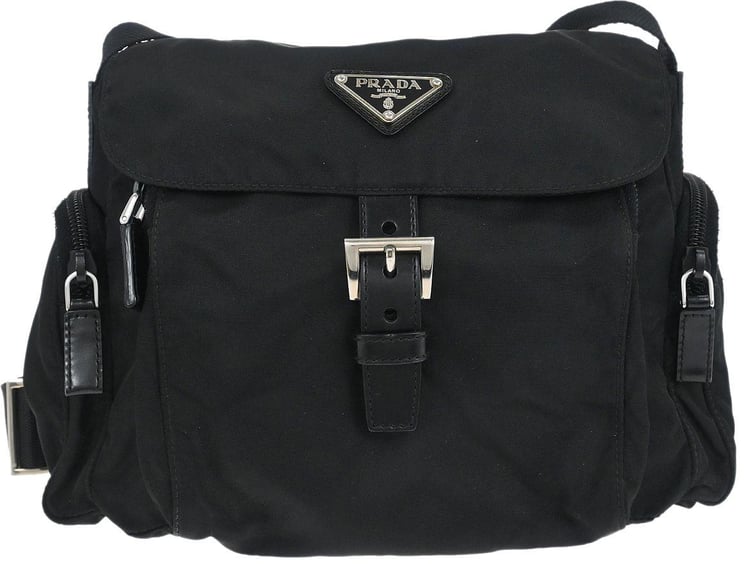 Prada Prada Side Pocket Flap Messenger Bag Tessuto Small