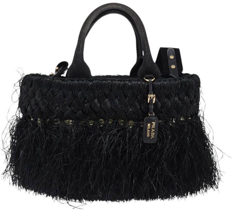 Prada Prada Fringe Wicker Tote Woven Straw