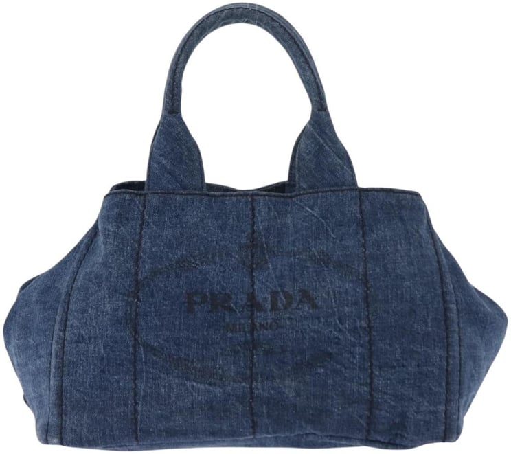 Prada Prada Canapa Convertible Tote Denim Medium