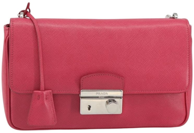 Prada Prada Sound Chain Shoulder Bag Saffiano Leather Small