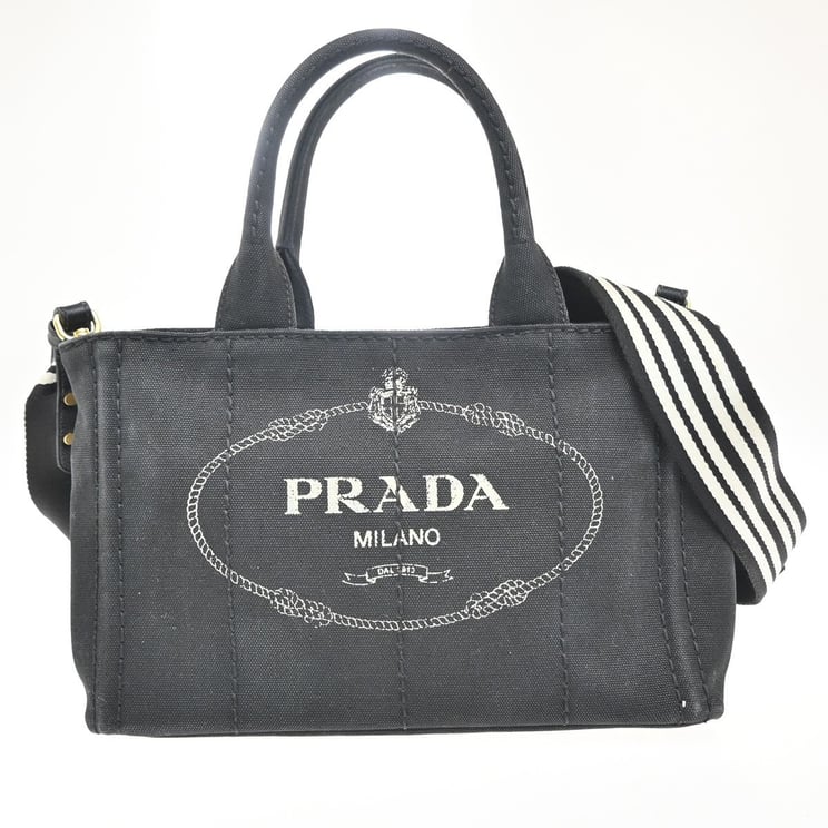 Prada Prada Canapa Convertible Tote Canvas Medium