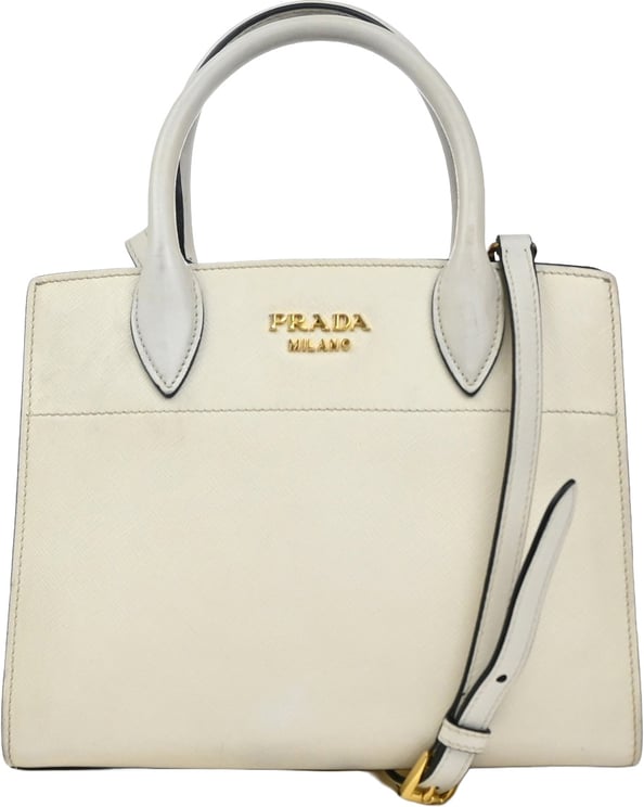 Prada Prada Bibliotheque Tote Saffiano with City Calf Medium