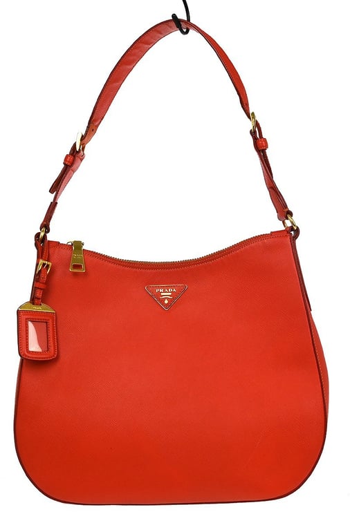 Prada Prada Lux Zip Hobo Saffiano Leather Medium