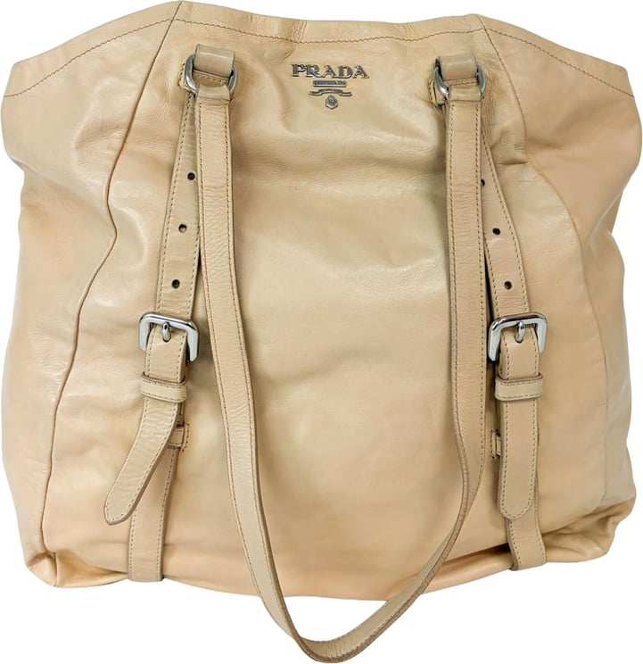 Prada Prada Convertible Belted Side Pocket Tote Vitello Daino Leather
