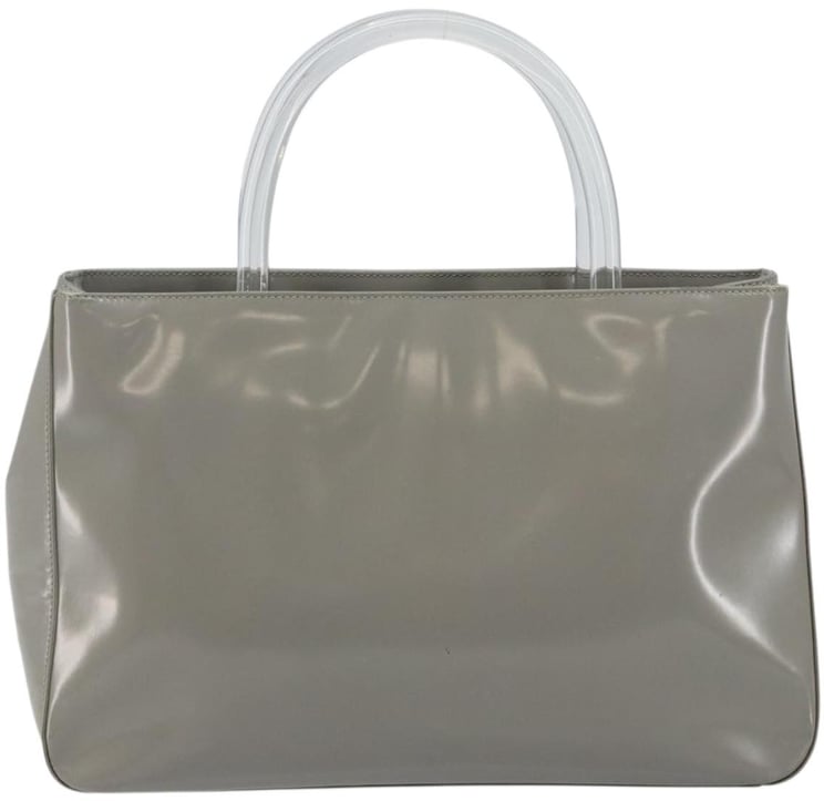 Prada Prada Resin Handle Tote Patent Leather