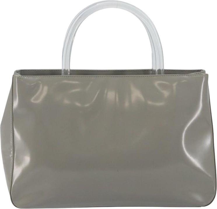 Prada Prada Resin Handle Tote Patent Leather