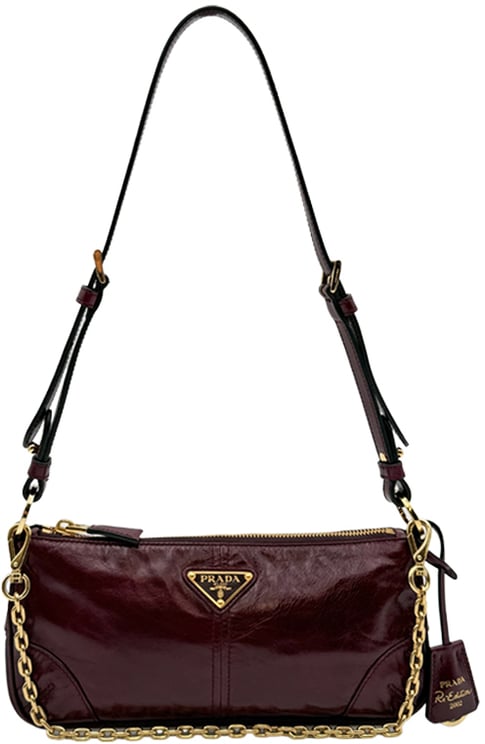 Prada Prada Re-Edition 2002 Shoulder Bag Chain - Bordeaux