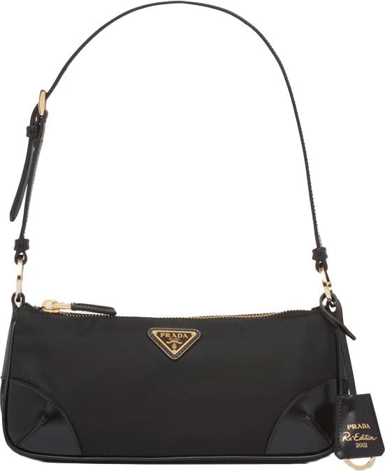Prada Prada Re-Edition 2002 Shoulder Bag Chain - Black