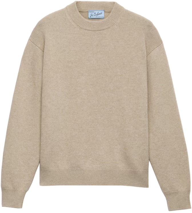 Prada Beige Relaxed Fit Fabric Sweater