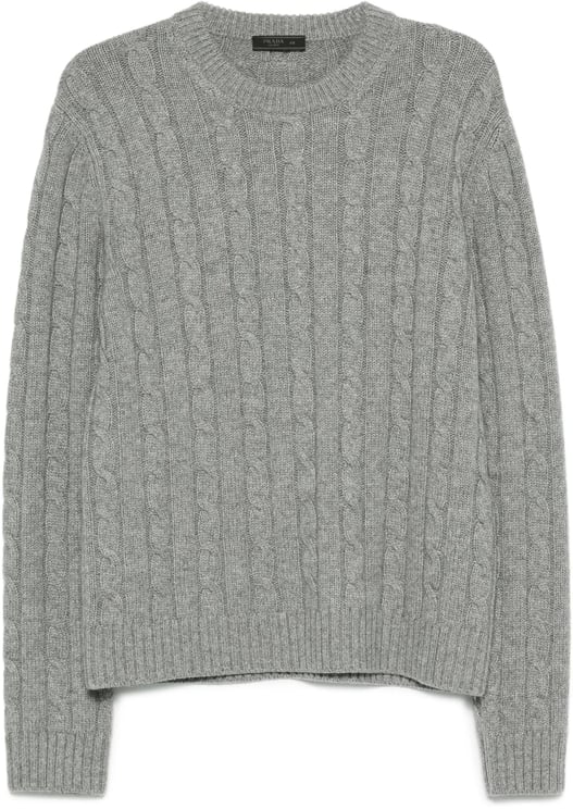 Prada Cashmire Cable Knit Cashmere Sweater