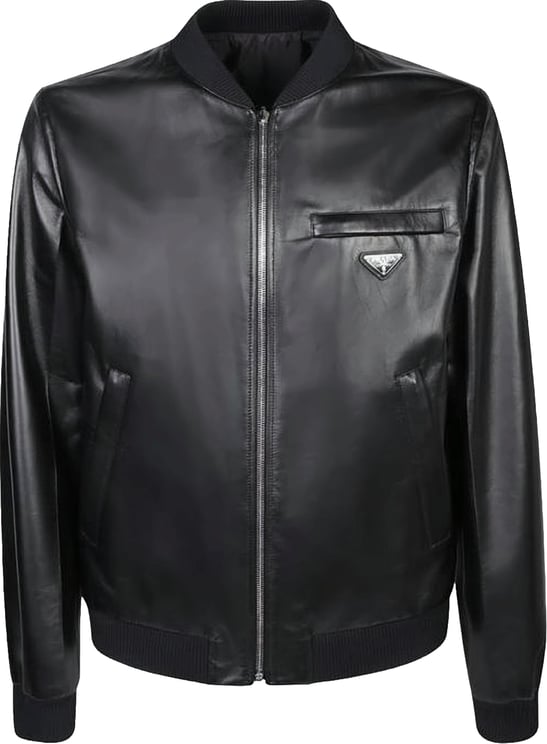 Prada Reversible Lambskin Leather Jacket with Minimalist Design