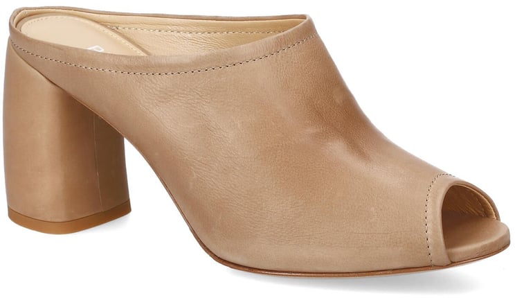 Premiata Sabots ouvert avant talon incurvé taupe Premiata Femme M7376