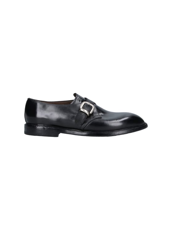 Premiata Black King Adjustable Buckle Leather Moccasins
