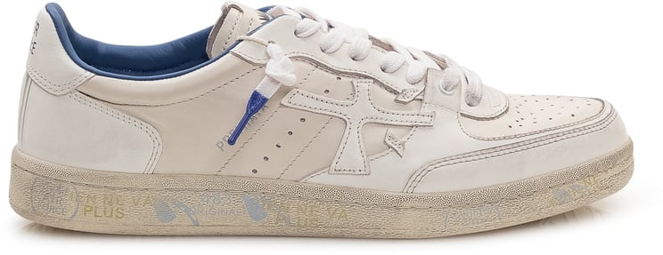 Premiata Sneakers Bsktclay in Pelle con Dettagli a Contrasto
