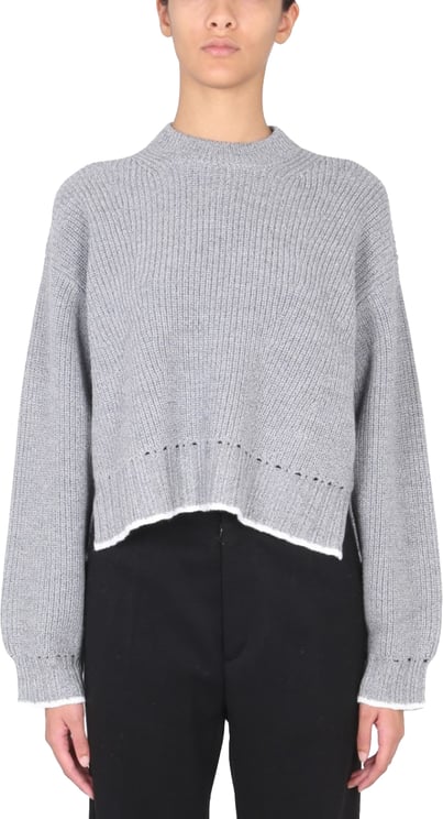 Proenza Schouler Turn-Neck Wool Jersey Sweater