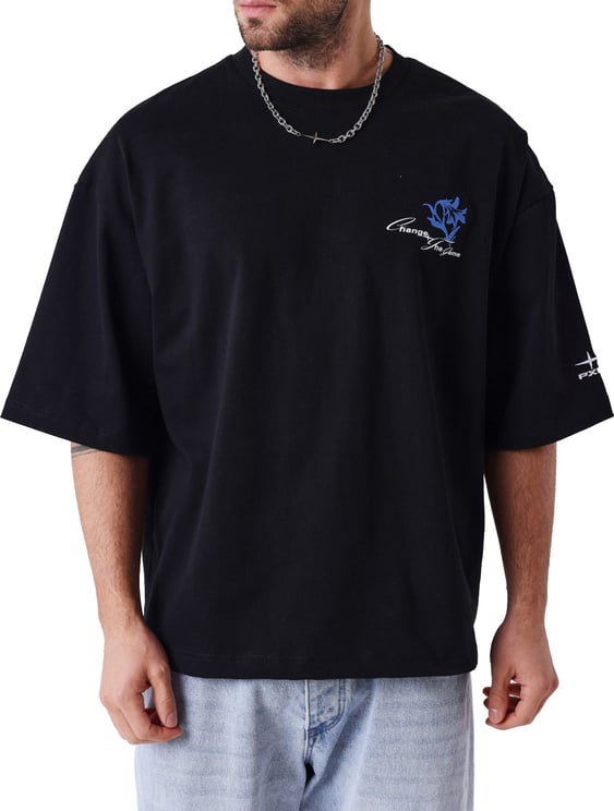Project x Paris Project X Paris T-shirt Floral Zwart
