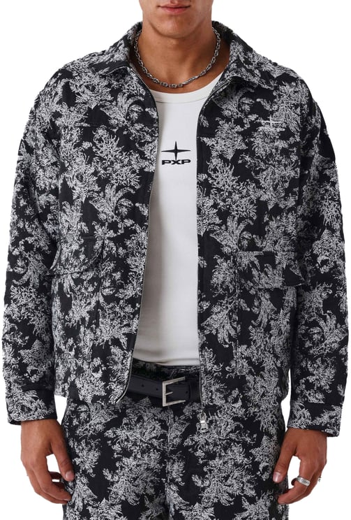 Project x Paris Project X Paris Jacket Plant Pattern Zwart Wit