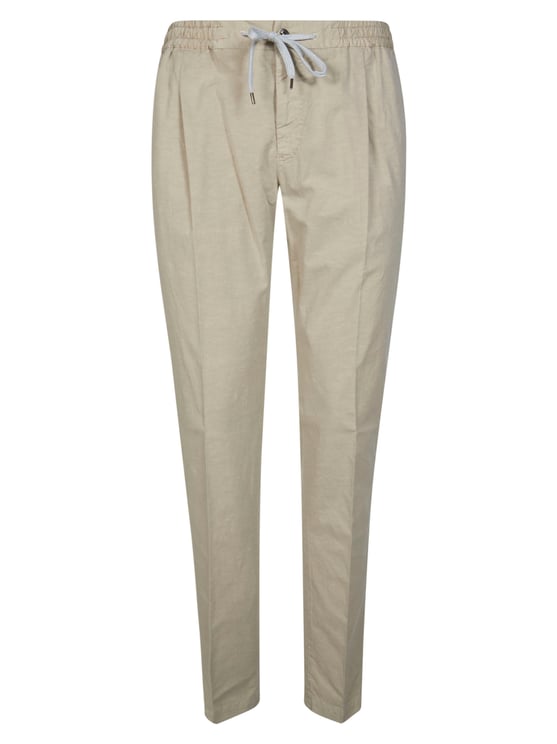 PT01/PT05 Pleated Rear Zip Cotton-Blend Pants