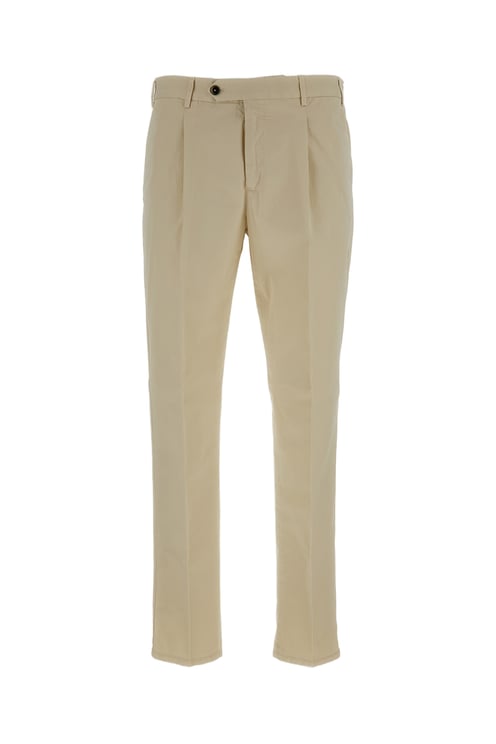 PT01/PT05 Slim-fit Lightweight Gabardine Trousers with Pressed Creases