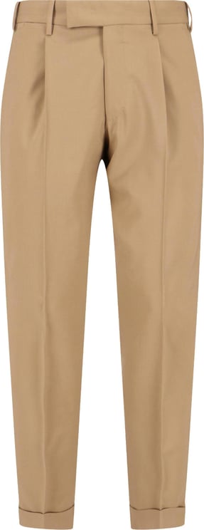 PT Torino Tailored Wool Trousers – Light Brown