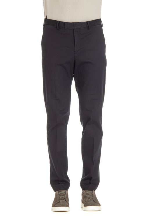 PT Torino Micro-Structure Cotton-Lyocell Master Fit Trousers