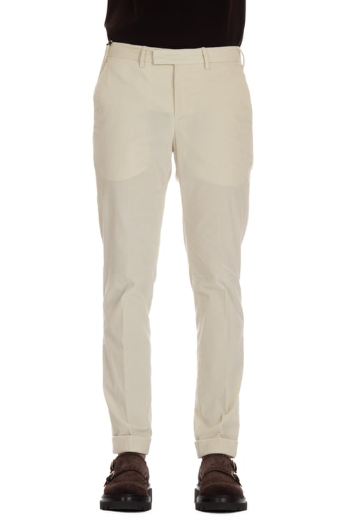 PT Torino Soft Touch Mille Righe Velvet Trousers