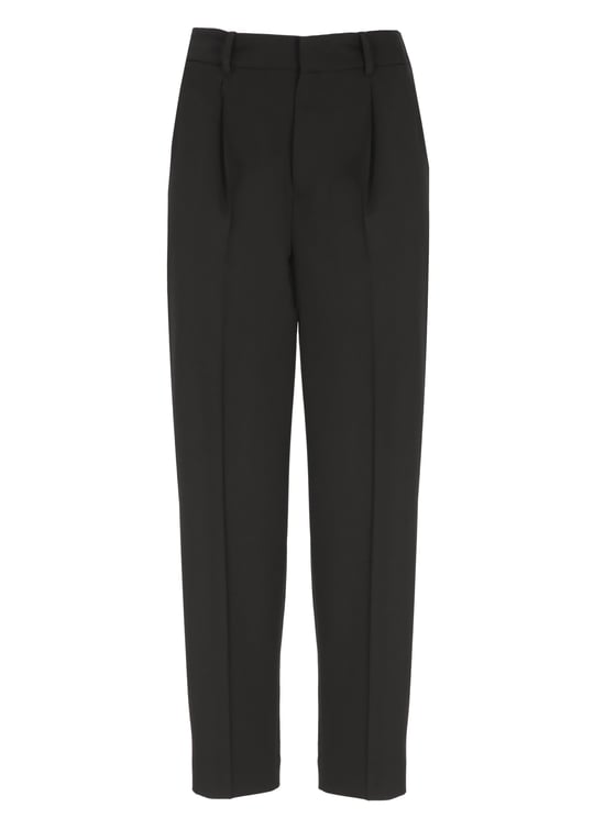 PT Torino Black Stretch Fabric Elastic Waist Formal Pants