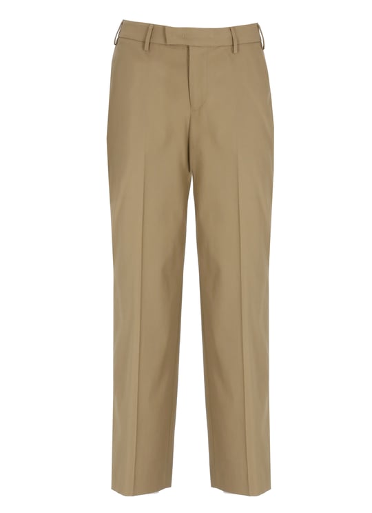 PT Torino Brown Welt Pockets Cotton Formal Pants