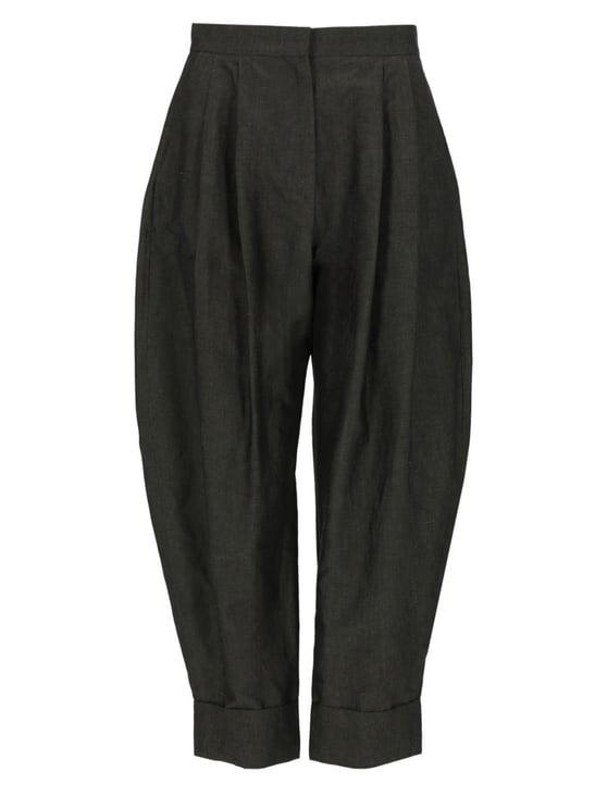 PT Torino Neutrals Cloe Carrot Fit Cotton-Linen Pants